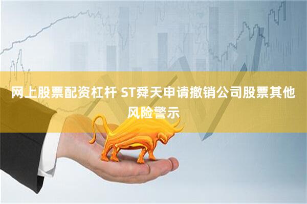 网上股票配资杠杆 ST舜天申请撤销公司股票其他风险警示